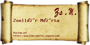 Zsellér Márta névjegykártya