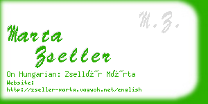 marta zseller business card